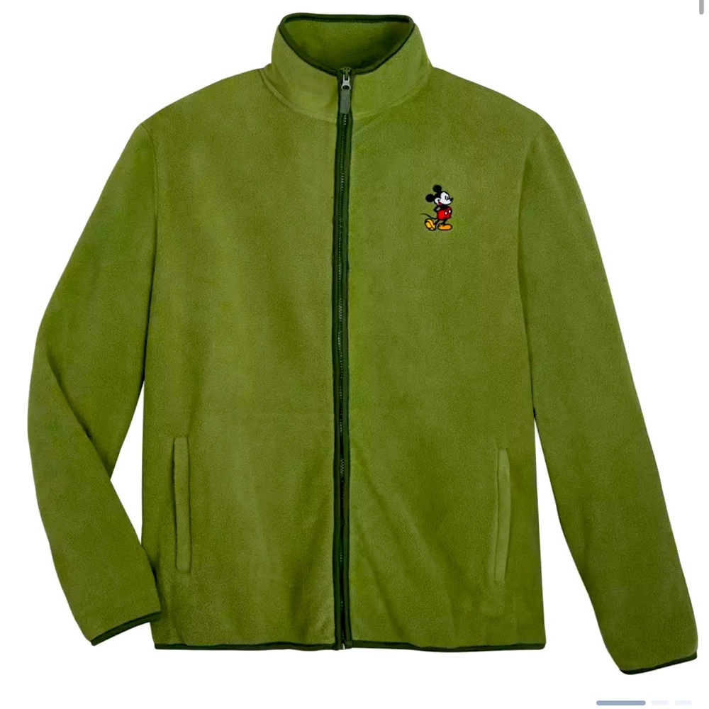 Disney Mickey Mouse Zip Fleece Jacket for Adults Green Small (Unisex)